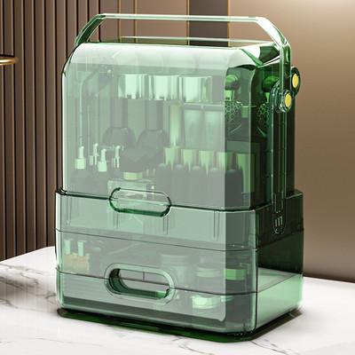 Cutie de depozitare transparente pentru cosmetice de mare capacitate Organizator de machiaj Recipient pentru ruj de bijuterii cu sertar de depozitare Cutie pentru cosmetice