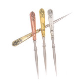 1PC Vintage ādas caurumošanas rīks Retro apaļš caurums bronzas sudraba stieņa 12 cm roku dūriena rīks izšūšanas šūšanai.