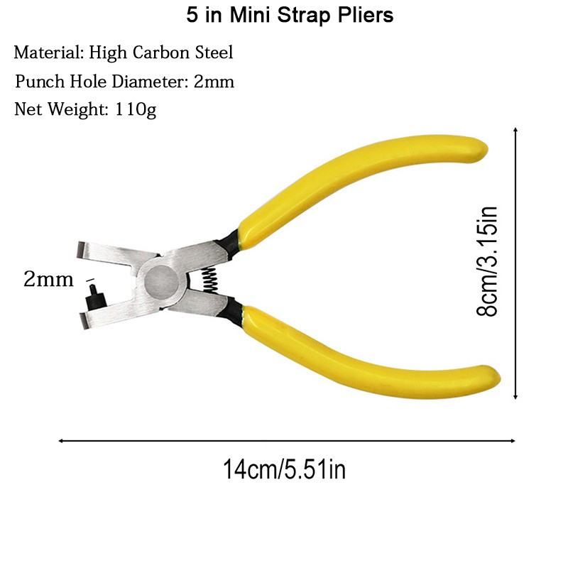 Täpsed nahast augutangid, 2 mm läbimõõduga aasa mulgustaja, kerge, ideaalne nahatöötlemiseks ja aukude tegemiseks