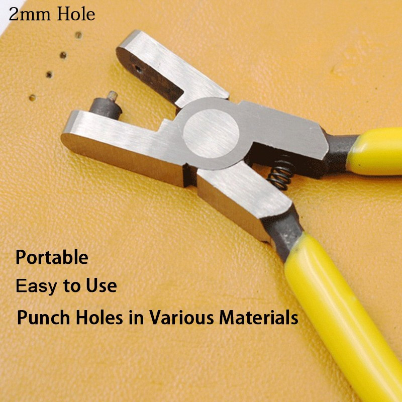 Täpsed nahast augutangid, 2 mm läbimõõduga aasa mulgustaja, kerge, ideaalne nahatöötlemiseks ja aukude tegemiseks