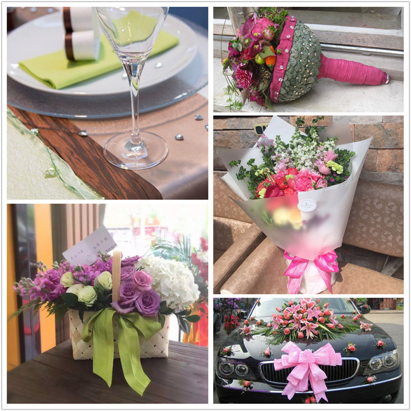 2 m/partija 50 mm zīda salokāmas lentes kāzu ballīšu dekorēšanai Pušķi Dāvanas Iesaiņošanas piederumi Matu loka DIY lente