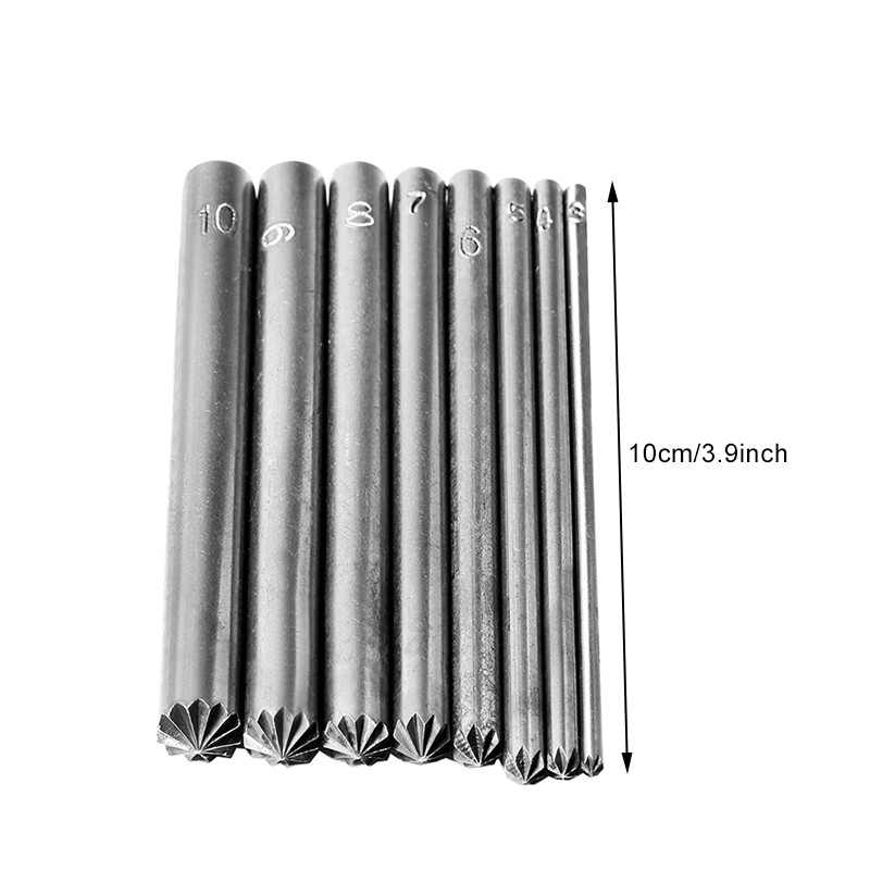 LMDZ 1Gb Punch Tool 3mm-10mm Dobu cauruļu instrumenti Metāla cilpiņu uzstādīšana Pogas veidne ādas amatniecības apģērba apaviem DIY