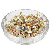 50GAB Divpusējas krāsainas Rhinestone kniedes, DIY roku šūšana, apģērbu soma, cepure, poga, malas apdares piederumi