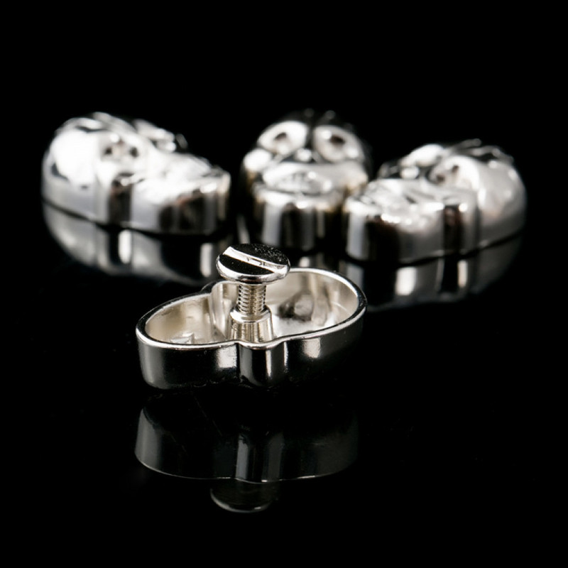 5 Σετ Gothic Skull Head Rivets.Skull Decorative Punk Rivets Rapid Stud για δερμάτινα ρούχα χειροτεχνίας Πριτσίνια Παπούτσια ενδυμάτων γιακά για κατοικίδια