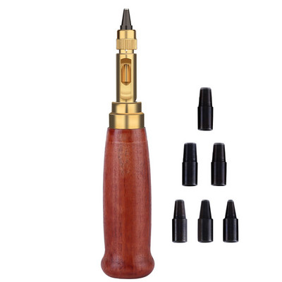 LMDZ daudzkrāsains ādas perforators caurumu perforators, noņemams urbis ar 6 izmēra galu 1,5–4 mm automātisko jostu skrūvējamu perforatoru