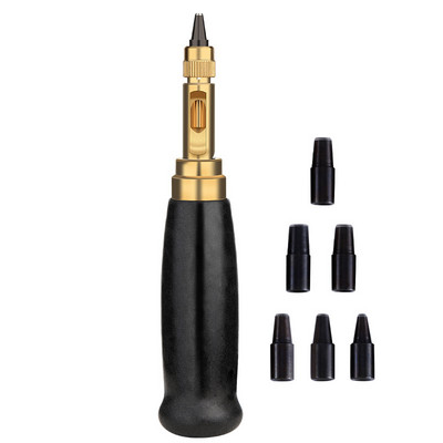 LMDZ daudzkrāsains ādas perforators caurumu perforators, noņemams urbis ar 6 izmēra galu 1,5–4 mm automātisko jostu skrūvējamu perforatoru