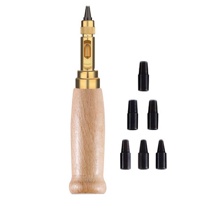 LMDZ daudzkrāsains ādas perforators caurumu perforators, noņemams urbis ar 6 izmēra galu 1,5–4 mm automātisko jostu skrūvējamu perforatoru