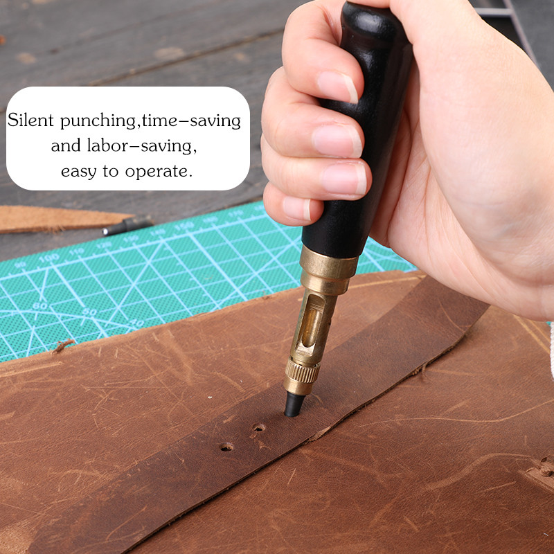 LMDZ daudzkrāsains ādas perforators caurumu perforators, noņemams urbis ar 6 izmēra galu 1,5–4 mm automātisko jostu skrūvējamu perforatoru