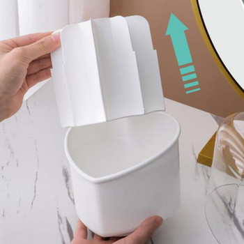 Козметичен калъф с прозрачно покритие Въртяща се на 360 градуса тоалетка с форма на сърце Поставка за четки за грим Настолен органайзер