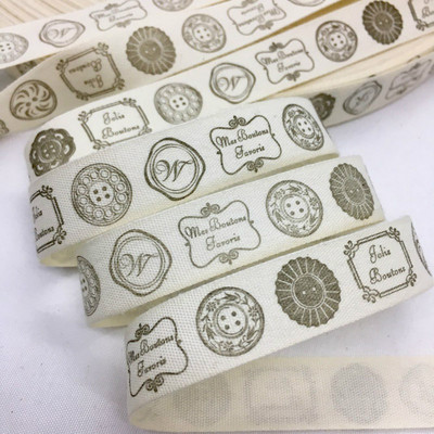 5 G 1 cm–2,5 cm Jauka vintage apdrukāta kokvilnas lente, kas paredzēta ar rokām darinātai amatniecības dāvanu ziedu iesaiņošanai Lieldienu kāzu Ziemassvētku dekors