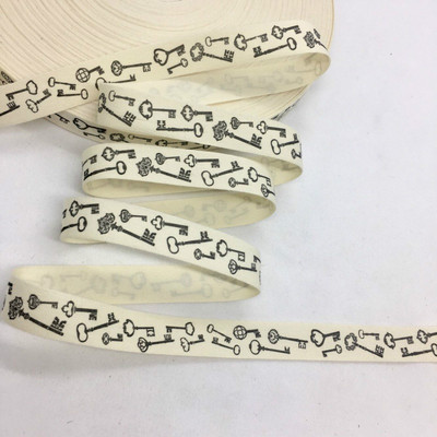 5 G 1 cm–2,5 cm Jauka vintage apdrukāta kokvilnas lente, kas paredzēta ar rokām darinātai amatniecības dāvanu ziedu iesaiņošanai Lieldienu kāzu Ziemassvētku dekors