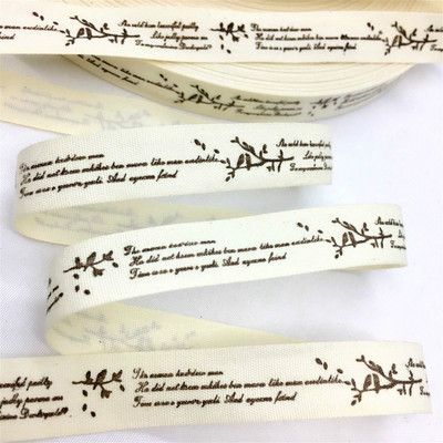 5 G 1 cm–2,5 cm Jauka vintage apdrukāta kokvilnas lente, kas paredzēta ar rokām darinātai amatniecības dāvanu ziedu iesaiņošanai Lieldienu kāzu Ziemassvētku dekors