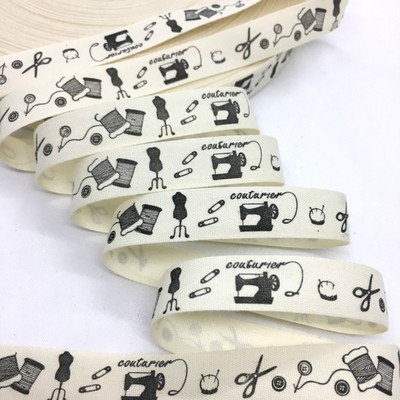 5 G 1 cm–2,5 cm Jauka vintage apdrukāta kokvilnas lente, kas paredzēta ar rokām darinātai amatniecības dāvanu ziedu iesaiņošanai Lieldienu kāzu Ziemassvētku dekors