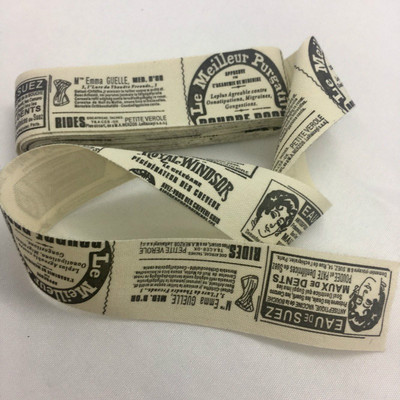 5 G 1 cm–2,5 cm Jauka vintage apdrukāta kokvilnas lente, kas paredzēta ar rokām darinātai amatniecības dāvanu ziedu iesaiņošanai Lieldienu kāzu Ziemassvētku dekors