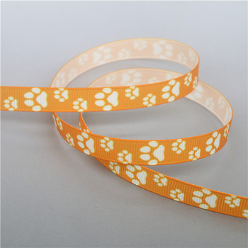 DHK 3/8 ιντσών 5 γιάρδες Dog Paw Printed Grosgrain Ribbon Accessories Sewing Craft Headwear DIY Decoration DIY 9mm C1991