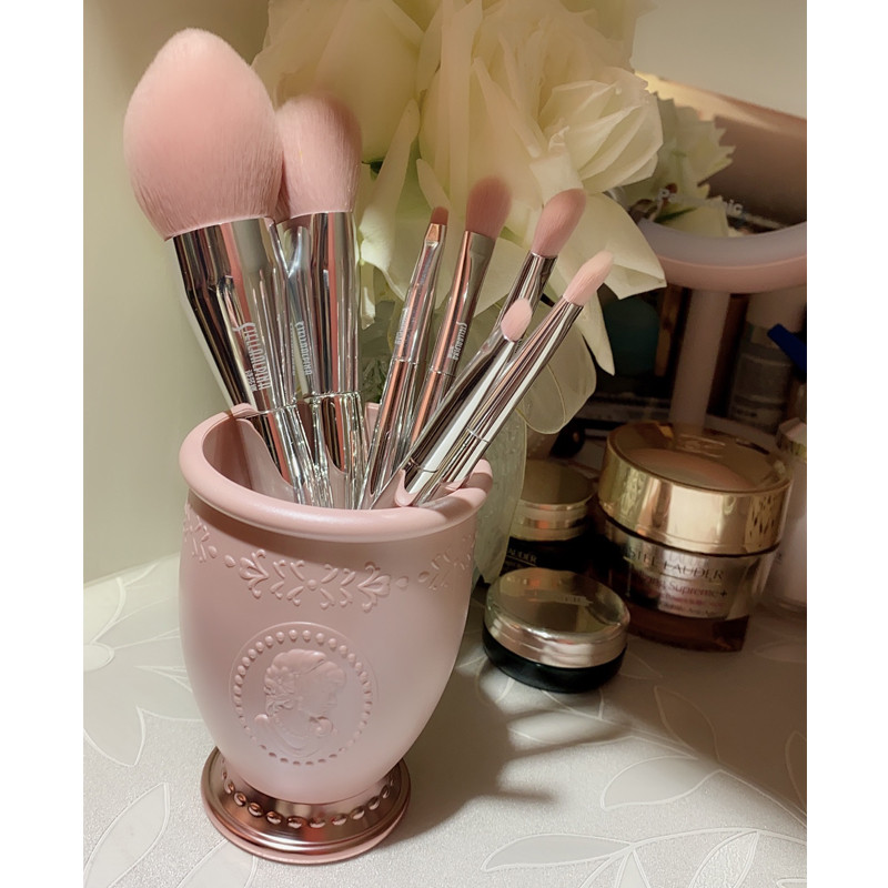 Βάση πινέλου μακιγιάζ Anaglyph Queen Plastic Nobility Relievo Cosmetic Brush Storage Organizer για μολύβι φρυδιών
