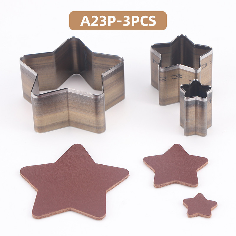 Terav õõnespunch lõikuri tööriist naha mulgustamise stants lõikamise vorm käsitsi naha käsitöö tööriista augustaja 3 tk / komplekt
