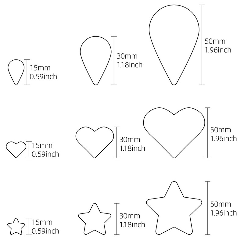 Terav õõnespunch lõikuri tööriist naha mulgustamise stants lõikamise vorm käsitsi naha käsitöö tööriista augustaja 3 tk / komplekt