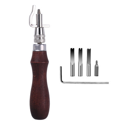 LMDZ 7 vienā daudzfunkcionāls ādas turētājs ar augstu oglekļa tēraudu, regulējams dūriens, rievojums, rokas garozas amatniecības rīks