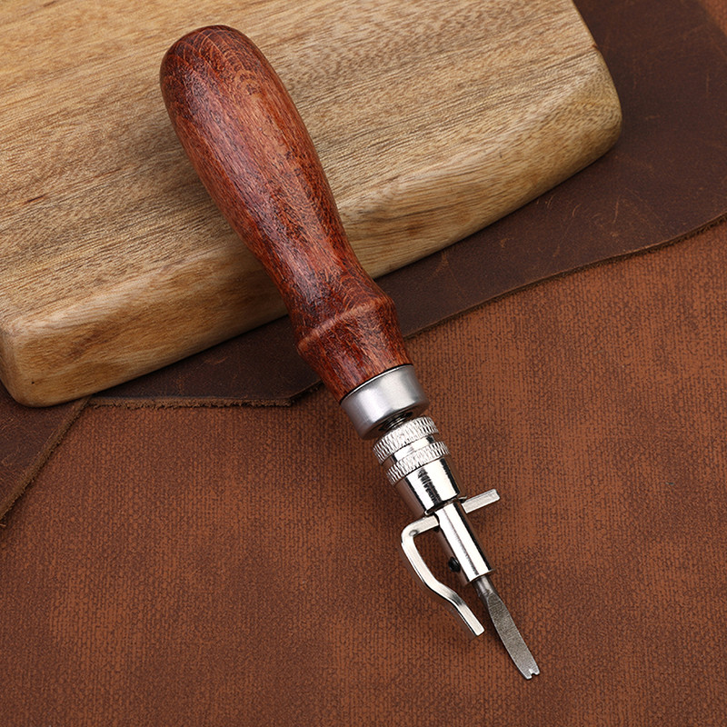 LMDZ 7 vienā daudzfunkcionāls ādas turētājs ar augstu oglekļa tēraudu, regulējams dūriens, rievojums, rokas garozas amatniecības rīks