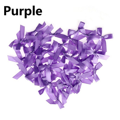 100 gab., 45*35 mm rozā satīna lentes bantītes dekorēšanas komplekti, dāvanu komplekti, mazi puķu bantītes amatniecībai kāzu bantītes piedzimšanai, DIY ballīšu dekorēšanai