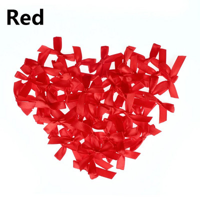 100 gab., 45*35 mm rozā satīna lentes bantītes dekorēšanas komplekti, dāvanu komplekti, mazi puķu bantītes amatniecībai kāzu bantītes piedzimšanai, DIY ballīšu dekorēšanai