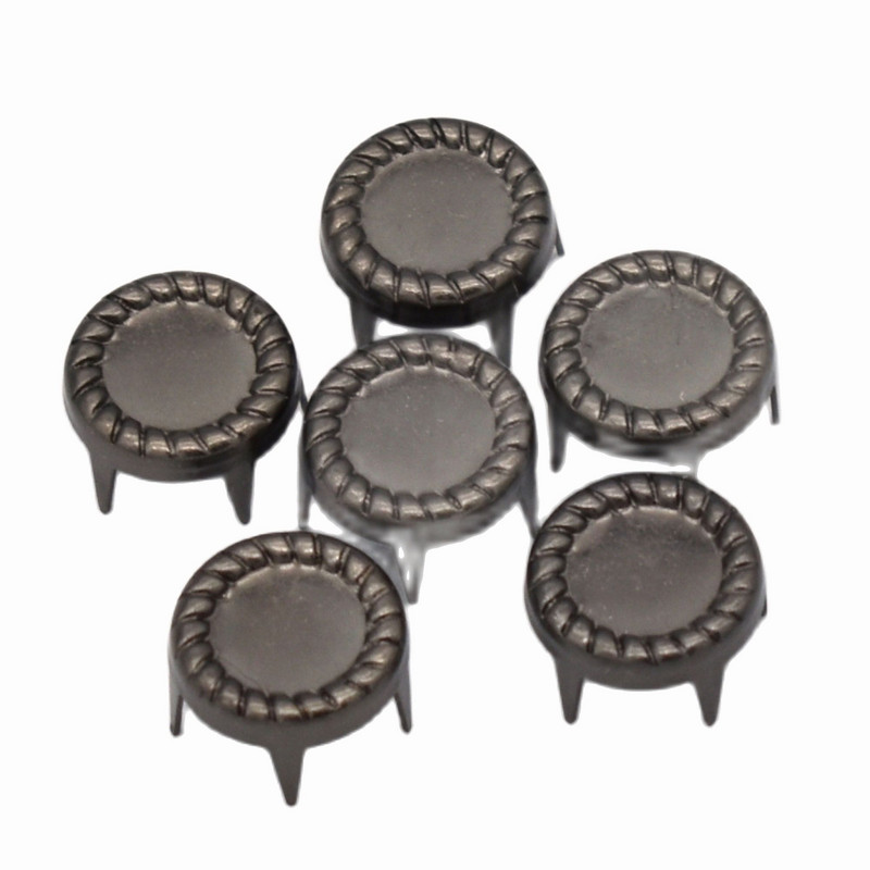 Naglas uzgaļi Plakanie spiedpogas Spīļu kniedes Kniedes Konuss Dekoratīvie zari Apavi Maks Siksna Ādas Amatniecības aksesuārs 50 gab 12mm 1/2"