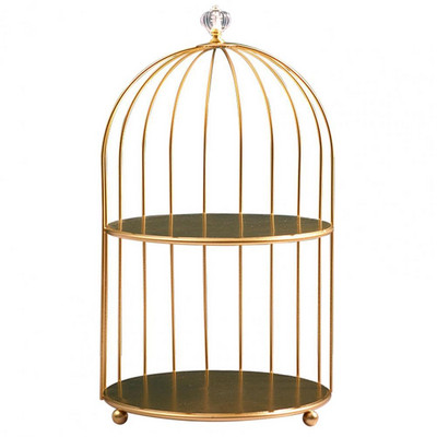 Hot Iron Art Nordic Style Bird Cage Rack Lūpukrāsa Smaržas Kosmētiskais Ādas Kopšanas Produkts Glabāšanas Statīvs Apdares Galda statīvs 2022 Jaunums