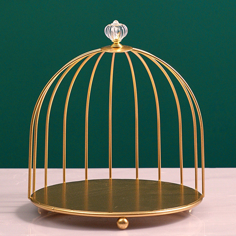 Hot Iron Art Nordic Style Bird Cage Rack Lūpukrāsa Smaržas Kosmētiskais Ādas Kopšanas Produkts Glabāšanas Statīvs Apdares Galda statīvs 2022 Jaunums