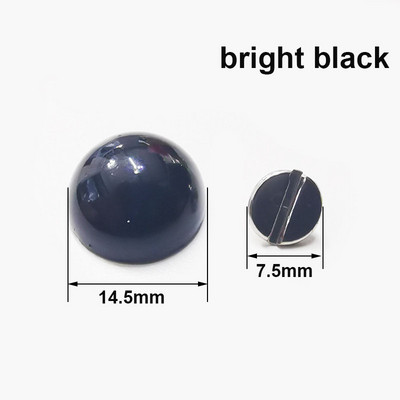 10 τμχ Πολύχρωμη βίδα με πριτσίνια θόλου 14,5 χιλιοστών μανιτάρι μπουλόνι θόλου με στρογγυλή κεφαλή βίδες για παπούτσια τσάντας Ένδυμα DIY Αξεσουάρ δερμάτινων χειροτεχνιών