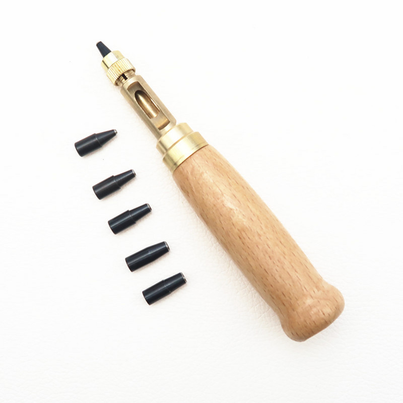 Perforatora caurumu skrūves rīks Japāņu perforators Automātiskā grāmatu iesiešanas centrs jostas papīra perforatori Rokturis Regulējams urbis Koka apavu griešana