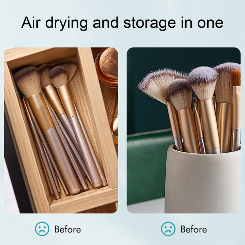 Pārnēsājami aplauzuma otu organizētāji Ventilējams grima otu displeja glabāšanas turētājs Mitrumizturīgs grima skaistuma organizatoram