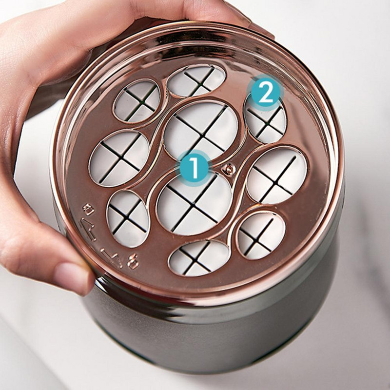 Pārnēsājami aplauzuma otu organizētāji Ventilējams grima otu displeja glabāšanas turētājs Mitrumizturīgs grima skaistuma organizatoram