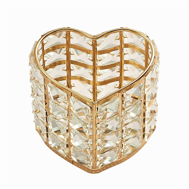 Modes kristāla kosmētikas otu uzglabāšanas caurule sirds formas uzacu zīmulis lūpu krāsas organizators