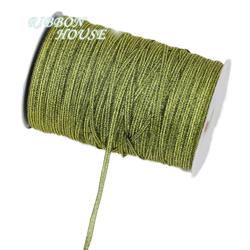 (40 metri/lots) 1/8'' (3mm) rozā Metāliska Glitter Ribbon Krāsainu dāvanu iepakojuma lentu vairumtirdzniecība