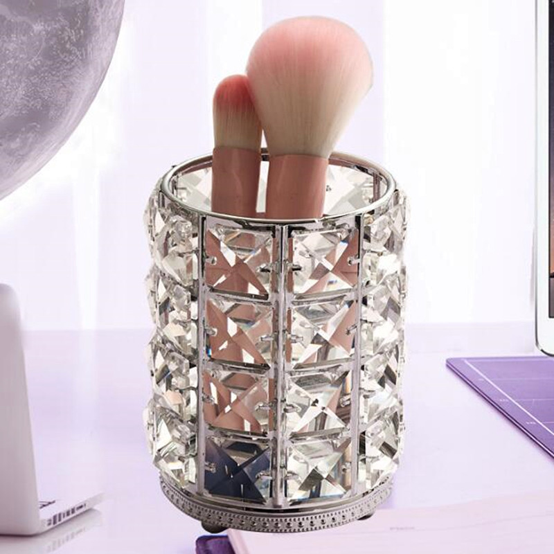 Crystal Brush Tube Aplauzuma birste Kārtojiet nagu instrumentus Glabāšana Kosmētikas pildspalvu turētājs Mājas dekors