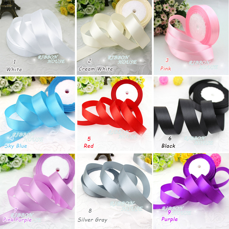 (25 jardi/rullī) 3/4 collas (20 mm) ar vienu seju satīna lentes siksnas rotājumu dāvanu Ziemassvētku lentes