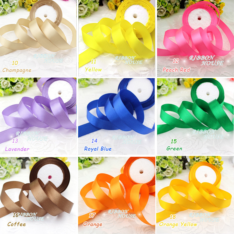 (25 jardi/rullī) 3/4 collas (20 mm) ar vienu seju satīna lentes siksnas rotājumu dāvanu Ziemassvētku lentes