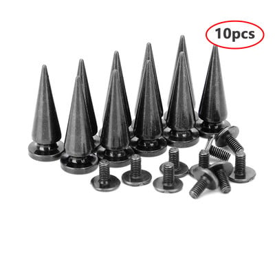 10 tk 10x26 mm metallist koonusnaelad Punk-needid naastkruviga puukujuline tagaosa naelu isetegemise nahast kingade jaoks jakk käsitöö rõivaneedid