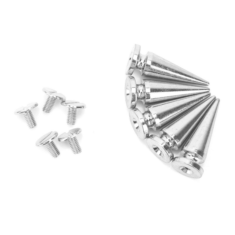 10 tk 10x26 mm metallist koonusnaelad Punk-needid naastkruviga puukujuline tagaosa naelu isetegemise nahast kingade jaoks jakk käsitöö rõivaneedid