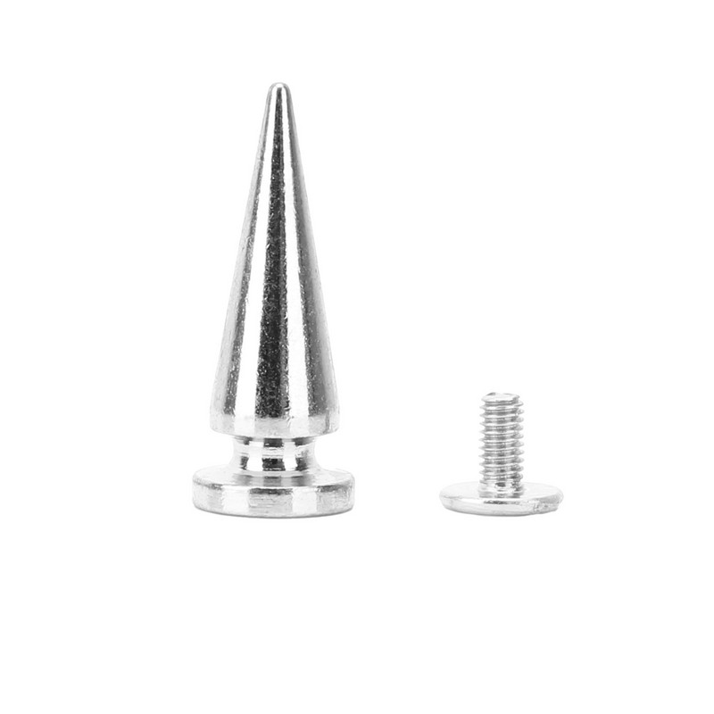 10 tk 10x26 mm metallist koonusnaelad Punk-needid naastkruviga puukujuline tagaosa naelu isetegemise nahast kingade jaoks jakk käsitöö rõivaneedid