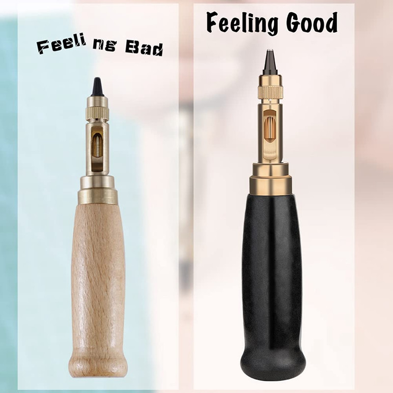 Regulējams skrūvējams perforators, skrūvējams caurumu perforators, 6 uzgaļu izmēri ādas papīra izstrādājumu regulējama skrūve, ādas caurumotājs