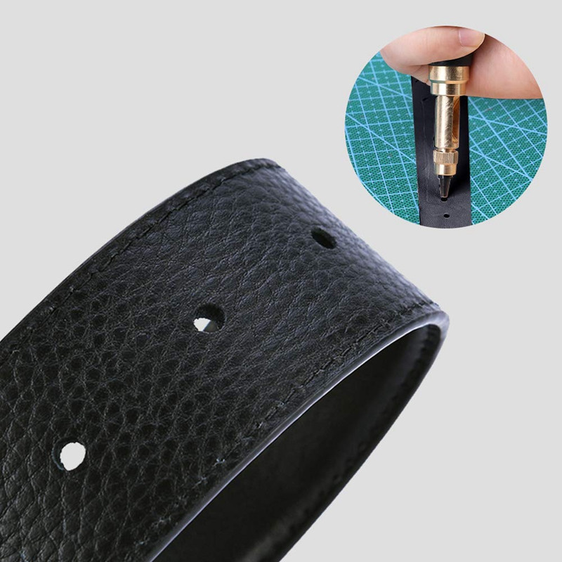 Regulējams skrūvējams perforators, skrūvējams caurumu perforators, 6 uzgaļu izmēri ādas papīra izstrādājumu regulējama skrūve, ādas caurumotājs