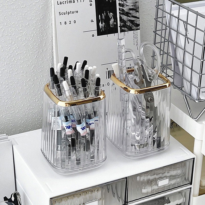 Aplauzuma otu turētājs darbvirsmas organizatora kaste Kosmētikas lūpu krāsas otu turētājs Kosmētikas uzglabāšanas kaste grima rīki konteiners Luksusa