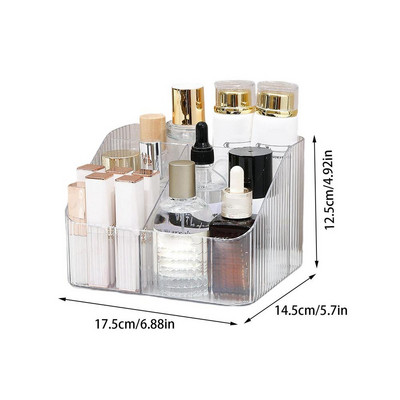 Plastmasas aplauzums vannas istabas uzglabāšanas kastītei kosmētikas organizators Galda grima rotaslietu uzglabāšanas futrālis Dažādi galda konteineru organizators