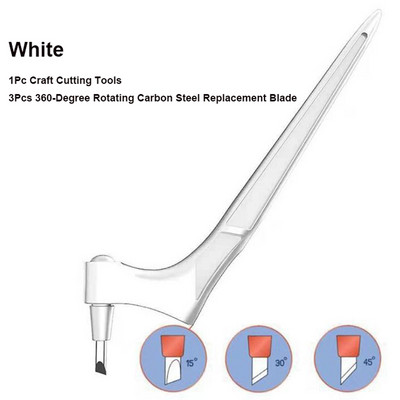 „Pasidaryk pats“ meno rankdarbių pjovimo įrankiai 360 laipsnių besisukantys anglinio plieno ašmenys, popieriaus pjaustytuvas, 3 pakaitinis peilis, pjaustomas popierius, langų gamyba