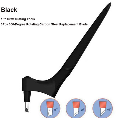 „Pasidaryk pats“ meno rankdarbių pjovimo įrankiai 360 laipsnių besisukantys anglinio plieno ašmenys, popieriaus pjaustytuvas, 3 pakaitinis peilis, pjaustomas popierius, langų gamyba