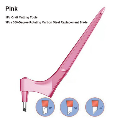 „Pasidaryk pats“ meno rankdarbių pjovimo įrankiai 360 laipsnių besisukantys anglinio plieno ašmenys, popieriaus pjaustytuvas, 3 pakaitinis peilis, pjaustomas popierius, langų gamyba