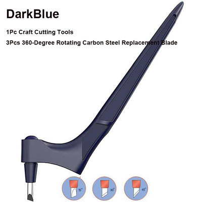 „Pasidaryk pats“ meno rankdarbių pjovimo įrankiai 360 laipsnių besisukantys anglinio plieno ašmenys, popieriaus pjaustytuvas, 3 pakaitinis peilis, pjaustomas popierius, langų gamyba