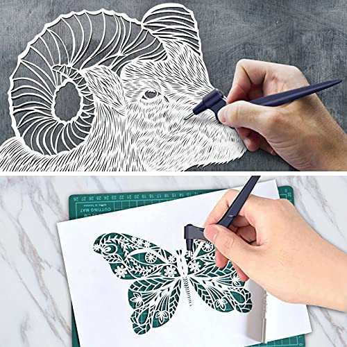 „Pasidaryk pats“ meno rankdarbių pjovimo įrankiai 360 laipsnių besisukantys anglinio plieno ašmenys, popieriaus pjaustytuvas, 3 pakaitinis peilis, pjaustomas popierius, langų gamyba